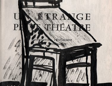 Chaise et cire, encre de chine sur page de livre, 2010
