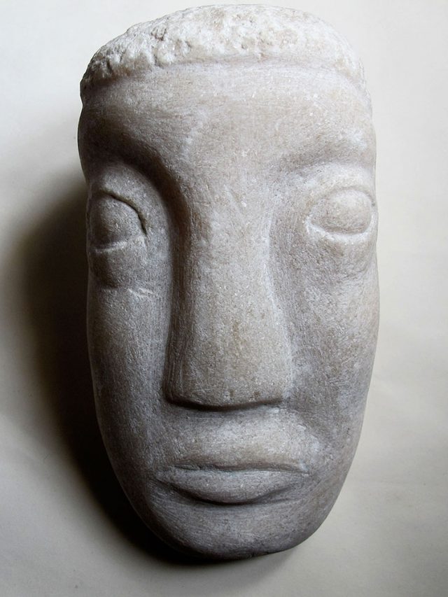 Tête marbre murale, 2017