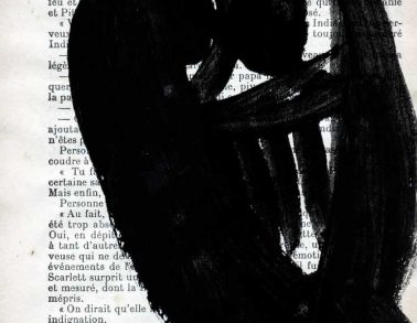 Démon, acrylique sur page de livre, 1999
