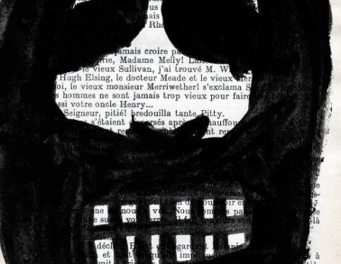 Grrr, acrylique sur page de livre, 1999