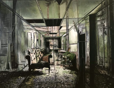 Réfractions, huile sur toile, 130x89cm, 2023