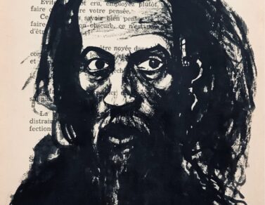 Oku Onuora, encre de chine, 2023