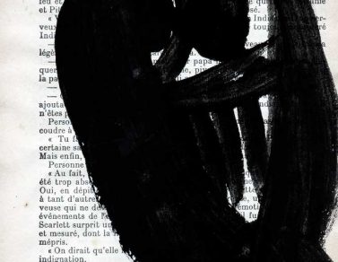 Démon, acrylique sur page de livre, 1999