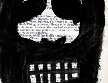 Grrr, acrylique sur page de livre, 1999