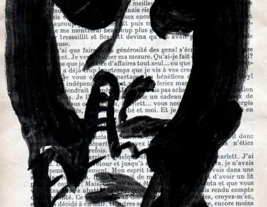 Nez, Acrylique sur page de livre, 1999