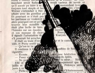 Missile balistique, encre, Saïssi