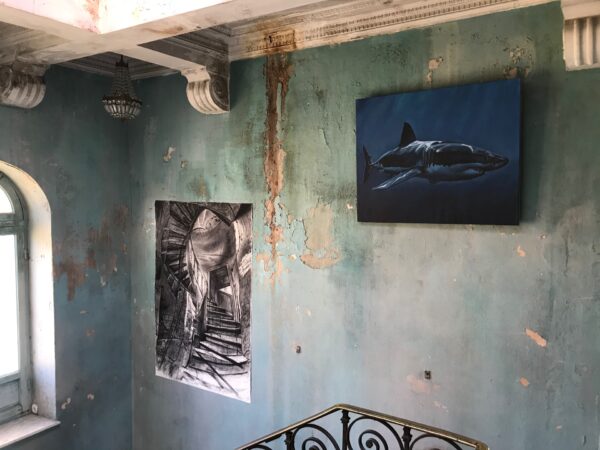 Vue de l'exposition 5 Lost de Franck saïssi, à la Maison Abandonnée [Villa Cameline]