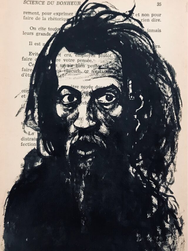 Oku Onuora, encre de chine, 2023