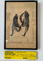 2 peaux de bananes, encre de chine par Franck Saïssi