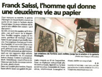 Vue de l'exposition Lever l'encre à Monaco par Franck Saïssi, article de presse dans Monaco Matin