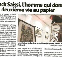 Vue de l'exposition Lever l'encre à Monaco par Franck Saïssi, article de presse dans Monaco Matin