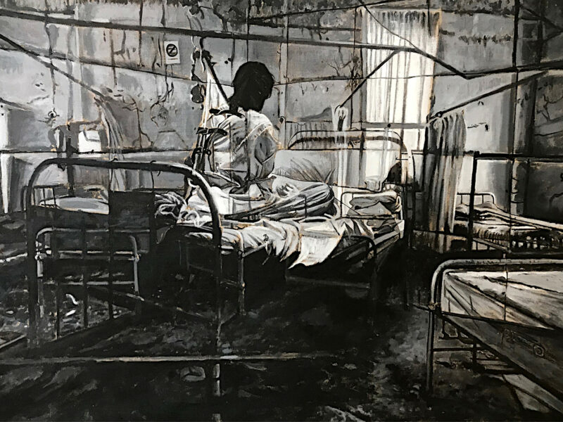 Contention, acrylique sur toile, 130x81, 2020