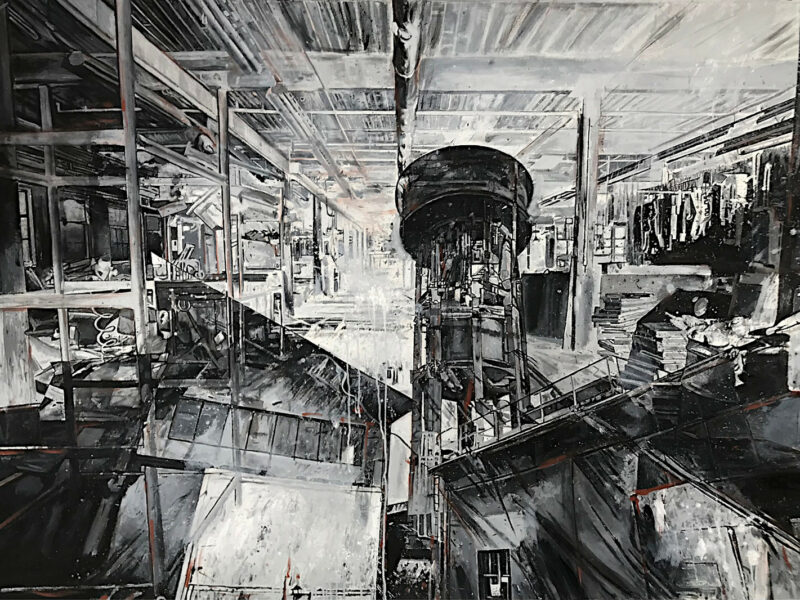 Factory, acrylique sur toile, 130x195cm, 2021