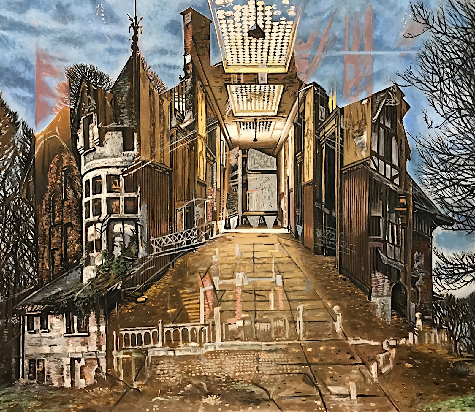 Fondations, huile sur toile