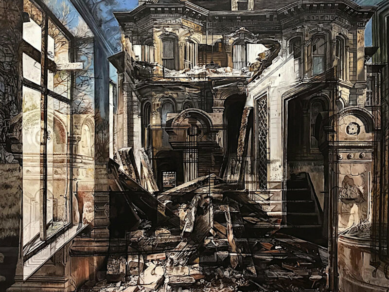 Rémanence, huile sur toile, 2mx2m, 2023