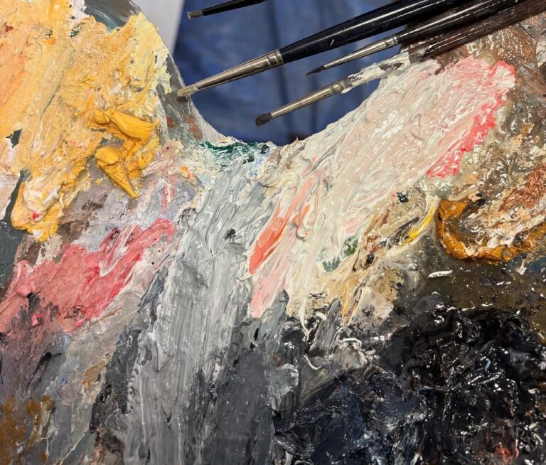Palette à l'huile de Franck Saïssi