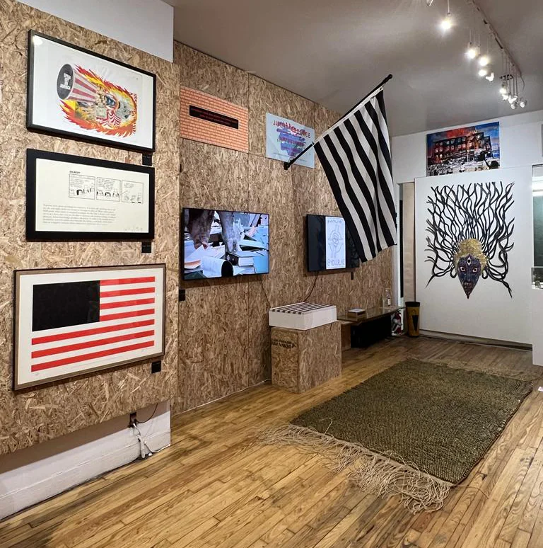 Vue de l'exposition Ballots Not Bullets, image 4, Site de Franck Saïssi