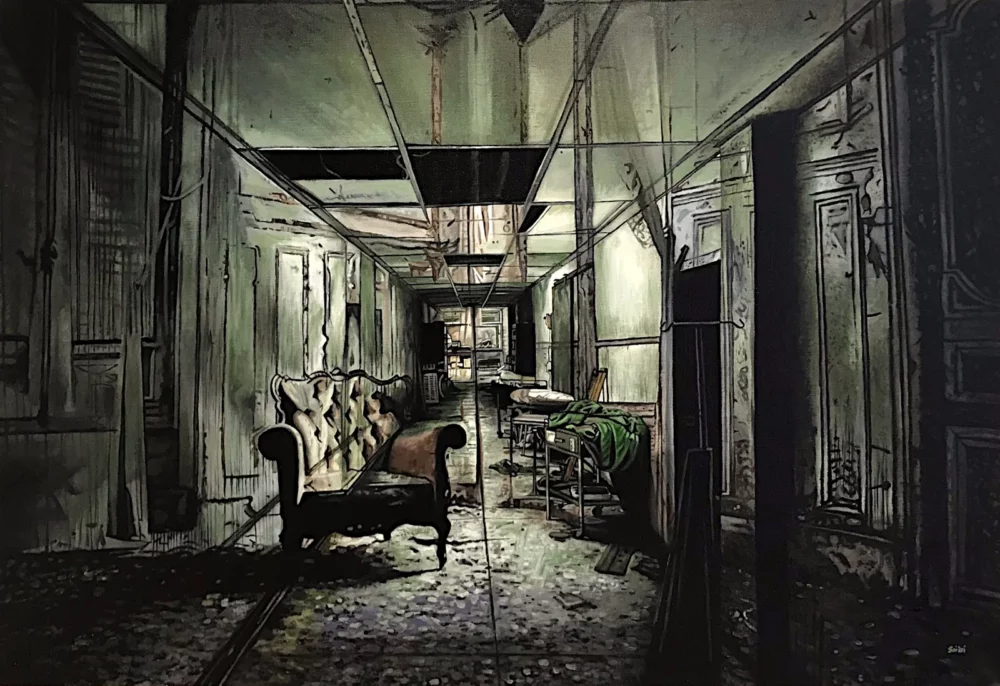 Réfractions - peinture contemporaine de Franck Saïssi, huile sur toile