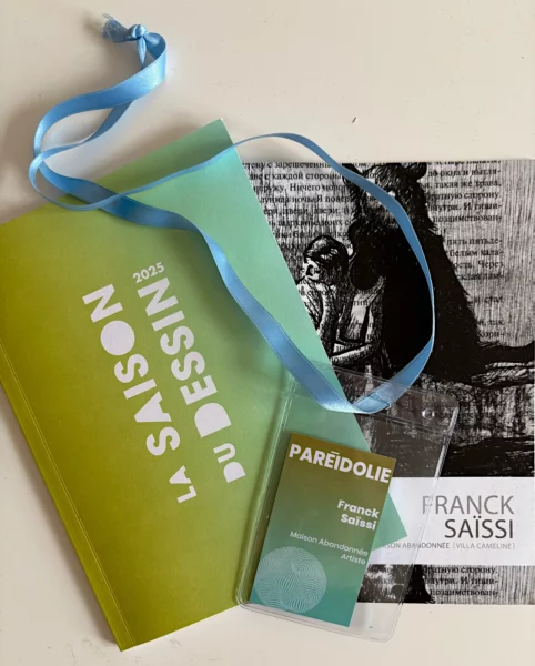 Badge et livrets Paréidolie 2025, Franck Saïssi