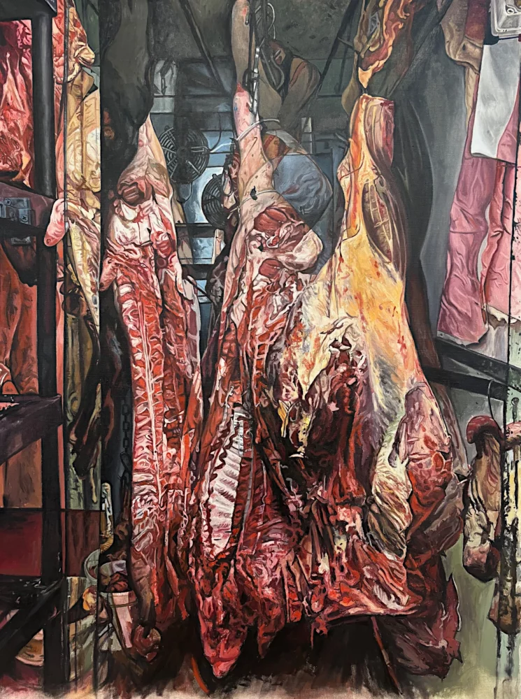 Carcasses IV, huile sur toile, par Saïssi Franck