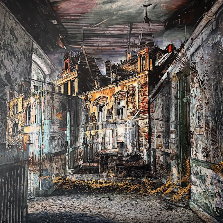 Nóstos (Νόστος), peintures à l'huile sur toile, 200×200 cm, par Franck Saïssi