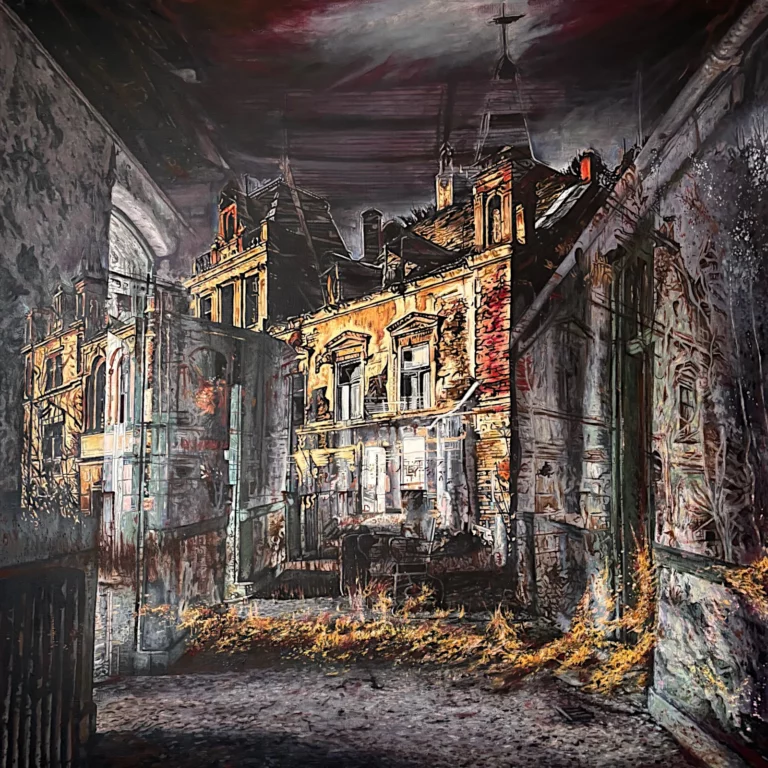 Nóstos (Νόστος), peintures à l'huile sur toile, 200×200 cm, par Franck Saïssi