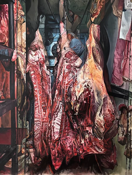Carcasses IV, huile sur toile, par Saïssi Franck