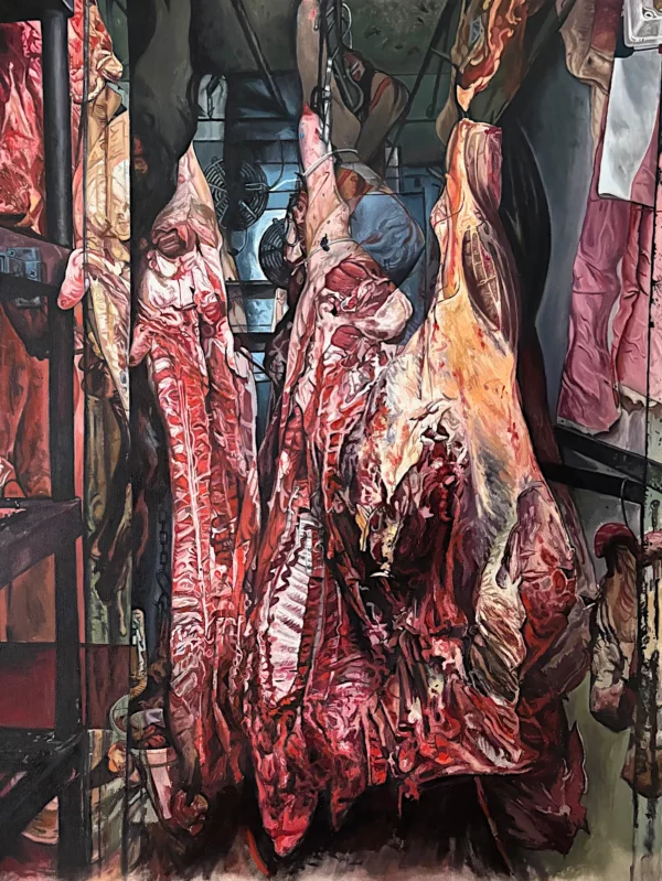 Carcasses IV, huile sur toile, par Saïssi Franck