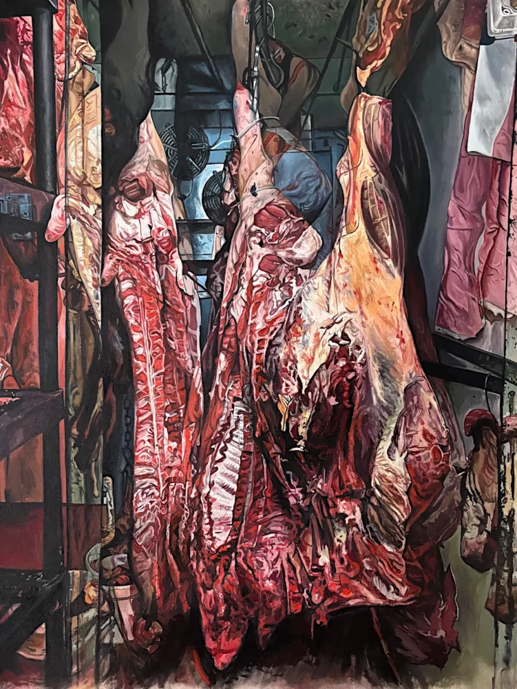 Carcasses IV, huile sur toile, par Saïssi Franck