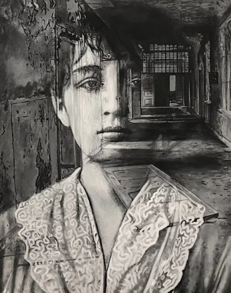 Camille Claudel - peinture contemporaine de Franck Saïssi, huile sur toile