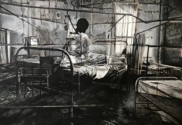 Contention - peinture contemporaine de Franck Saïssi, acrylique sur toile