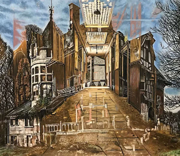 Fondations - peinture contemporaine de Franck Saïssi, huile sur toile