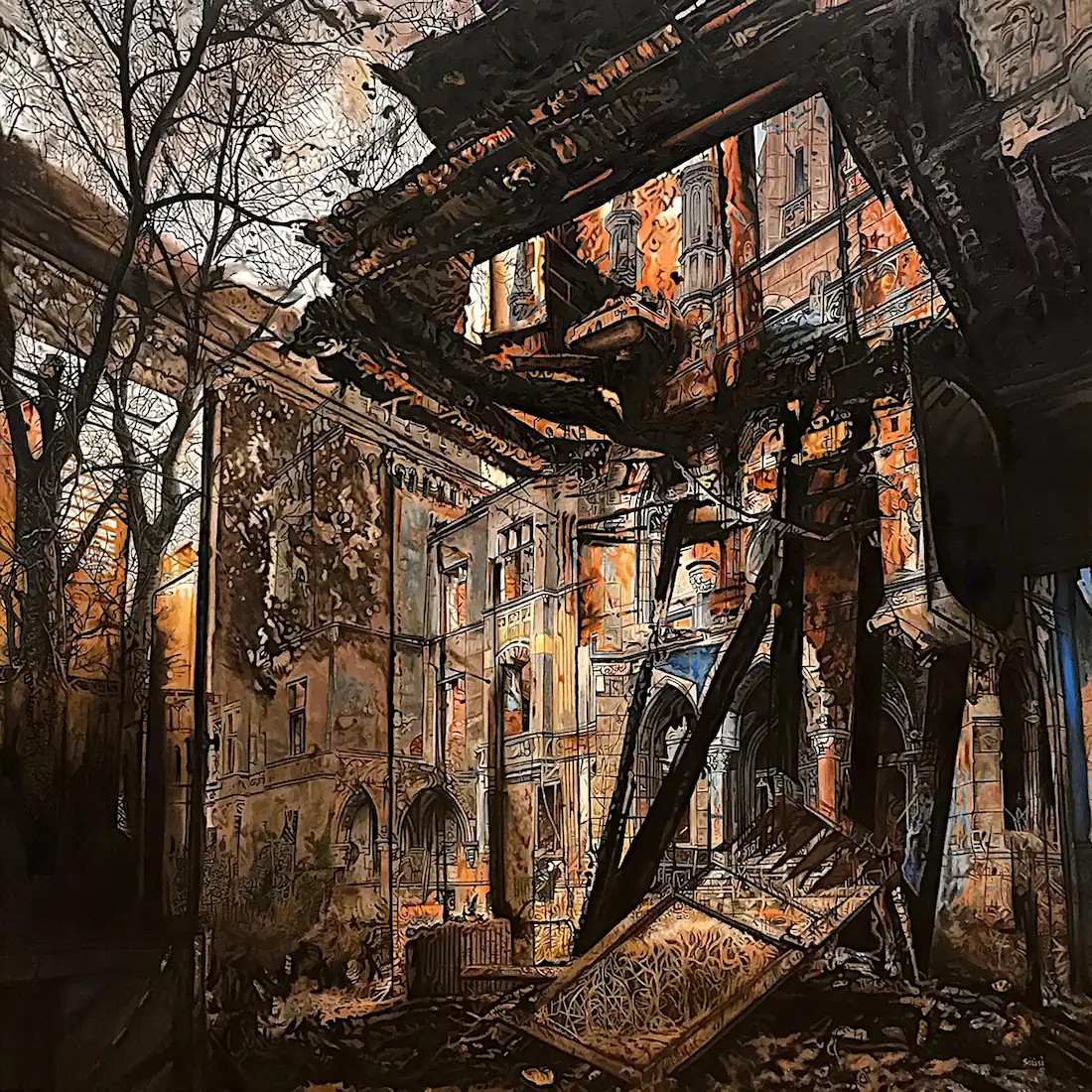 Incandescence - peinture contemporaine de Franck Saïssi, huile sur toile