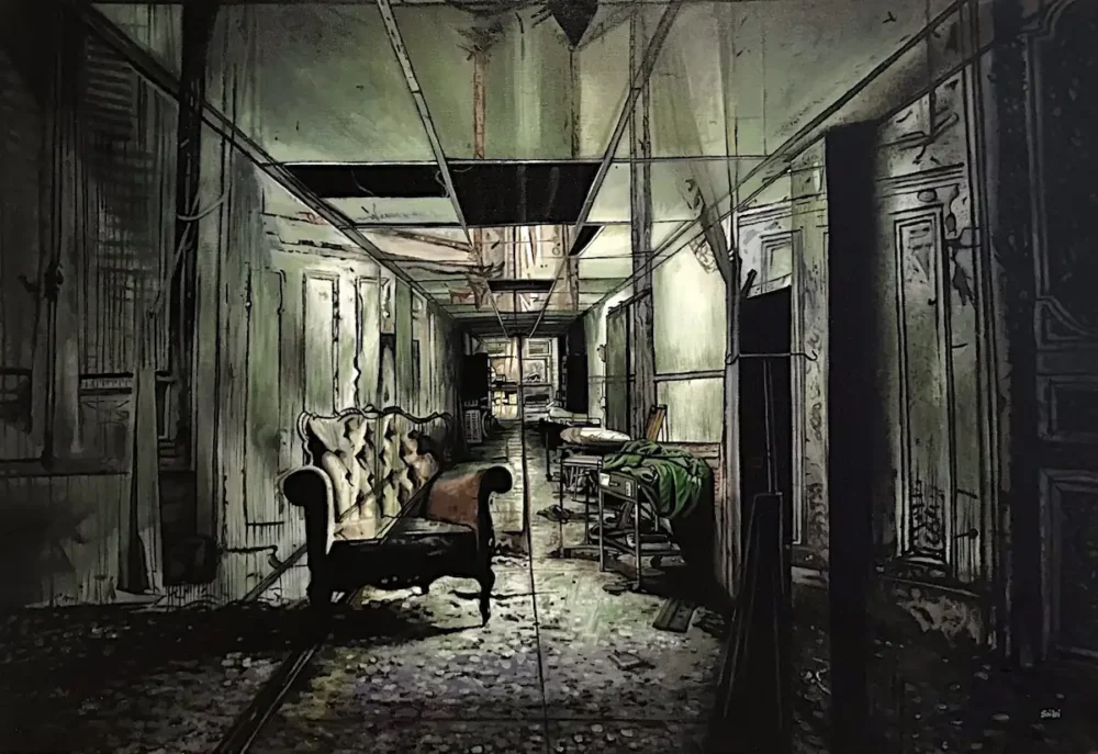 Réfractions - peinture contemporaine de Franck Saïssi, huile sur toile