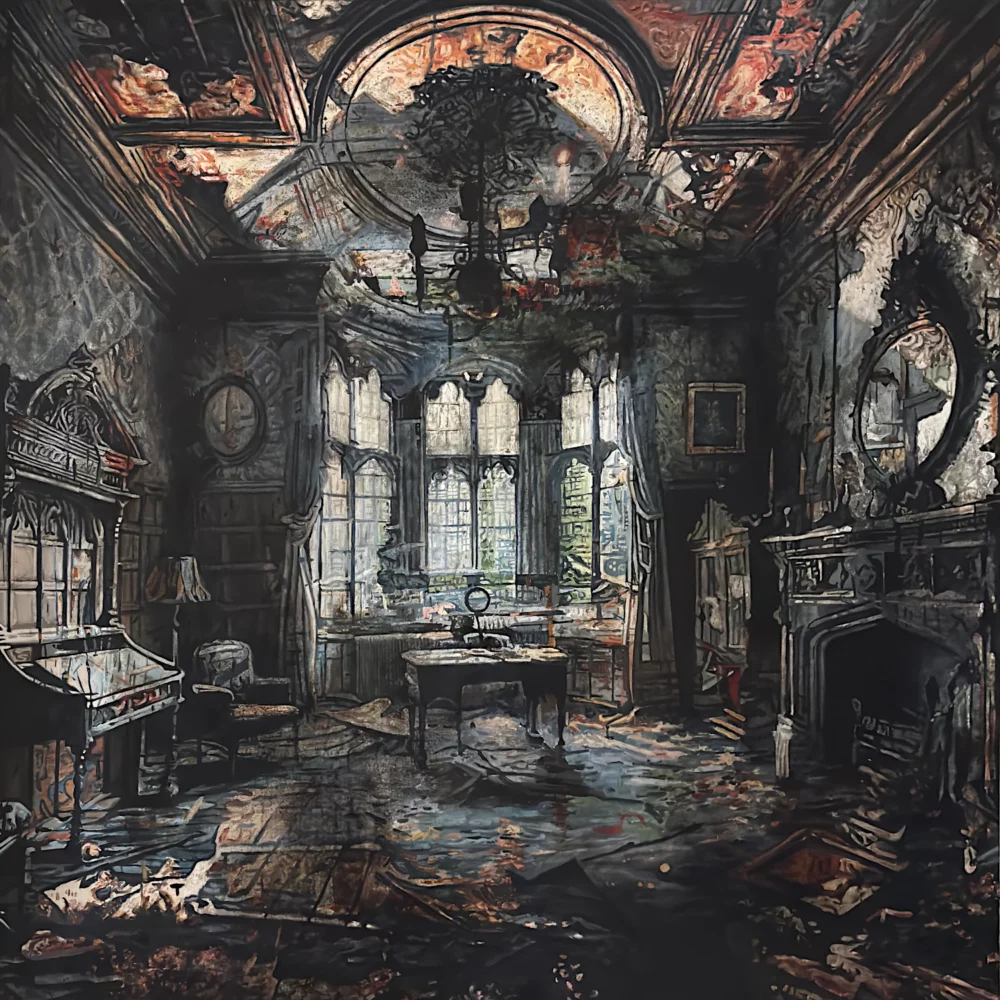 Persistence, peinture à l'huile sur toile, 150 x 150 cm, par Franck Saïssi