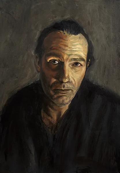 Autoportrait II, huile sur toile par Franck Saïssi